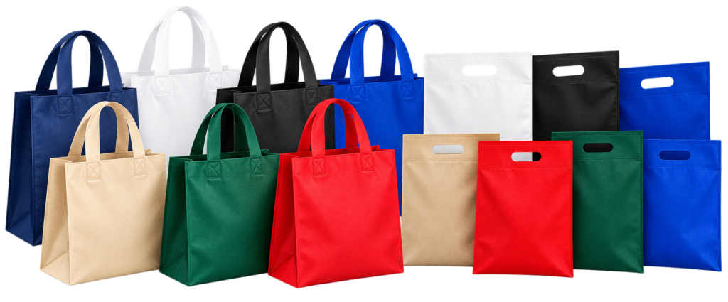 Non-woven τσάντες με χεράκι και χούφτα σε διαφορετικά χρώματα